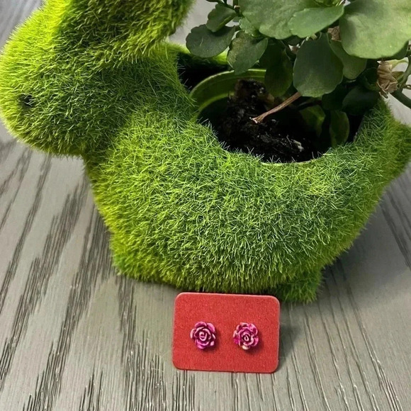 New handmade by  jax flower earrings - Picture 1 of 3